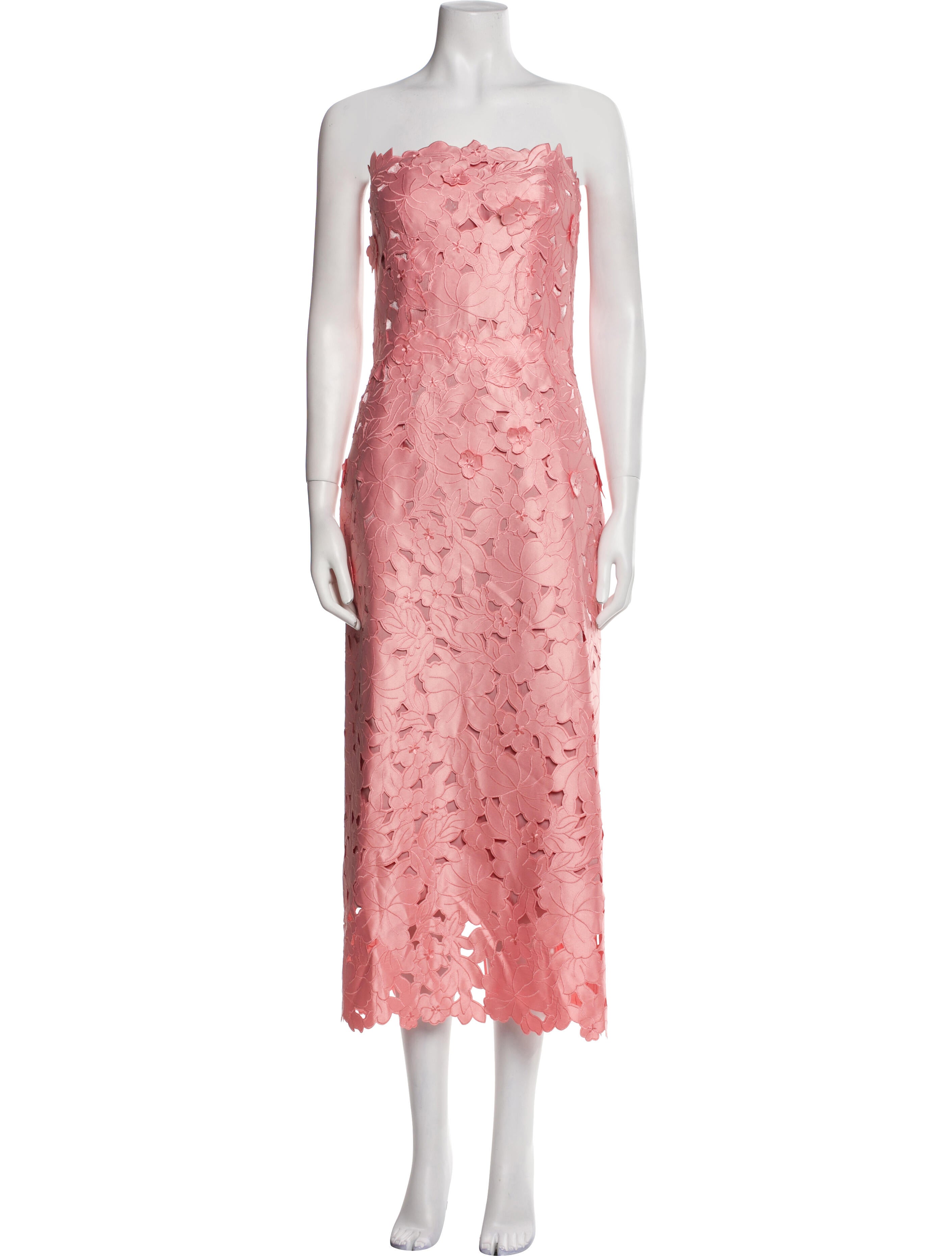 Costarellos Lace Pattern Midi Length Dress w/ Tags