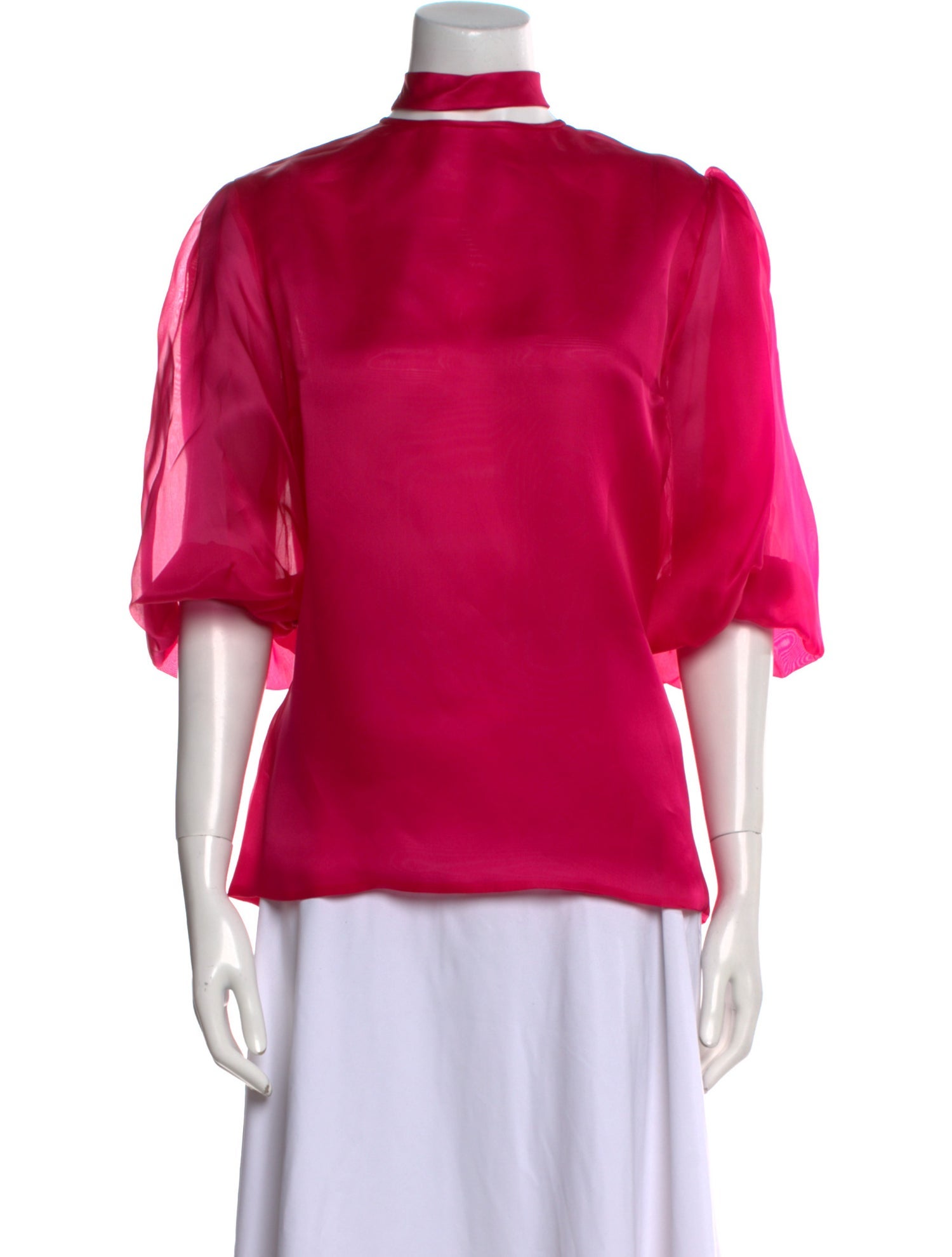 Costarellos Silk Mock Neck Blouse w/ Tags