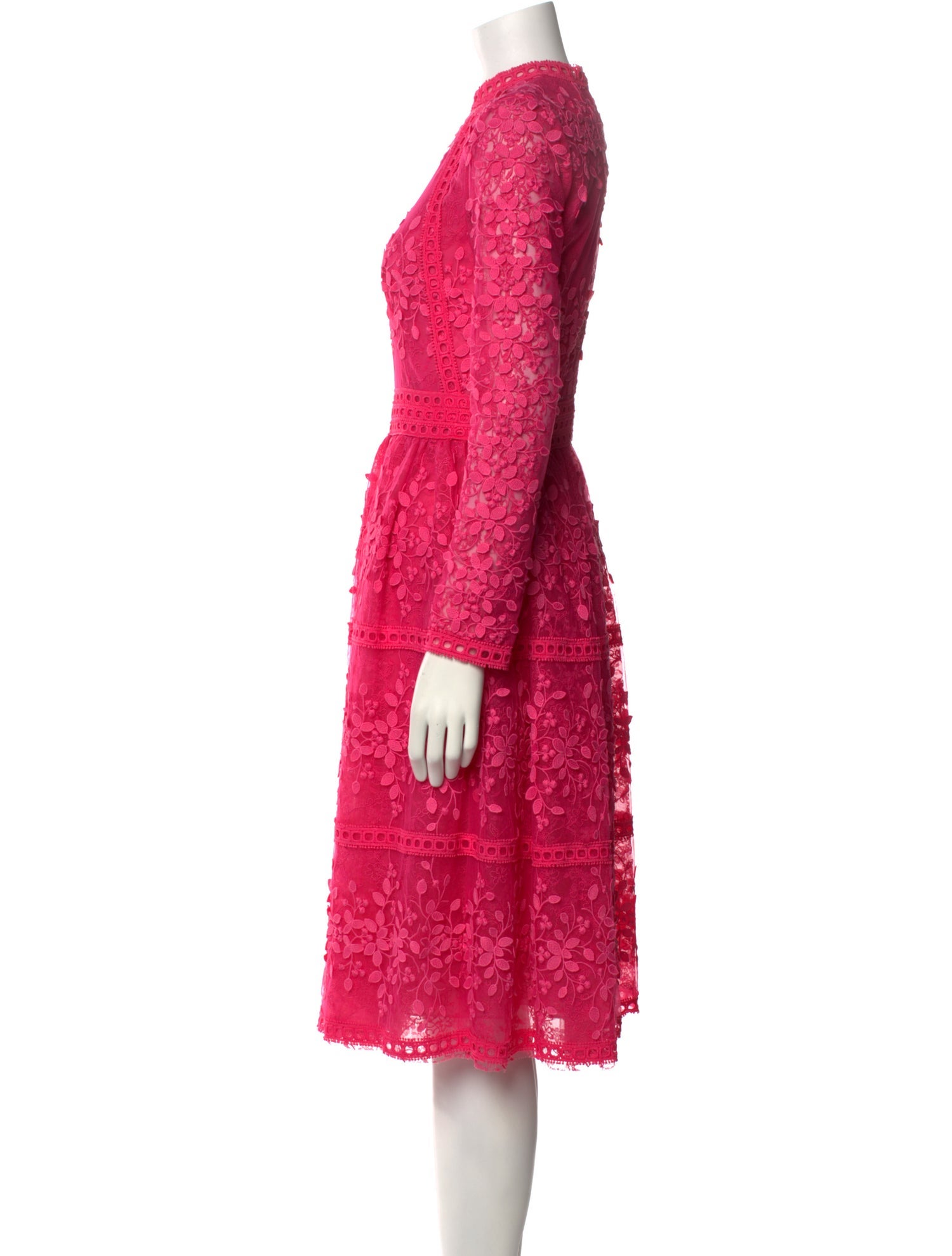 Costarellos Lace Pattern Midi Length Dress w/ Tags