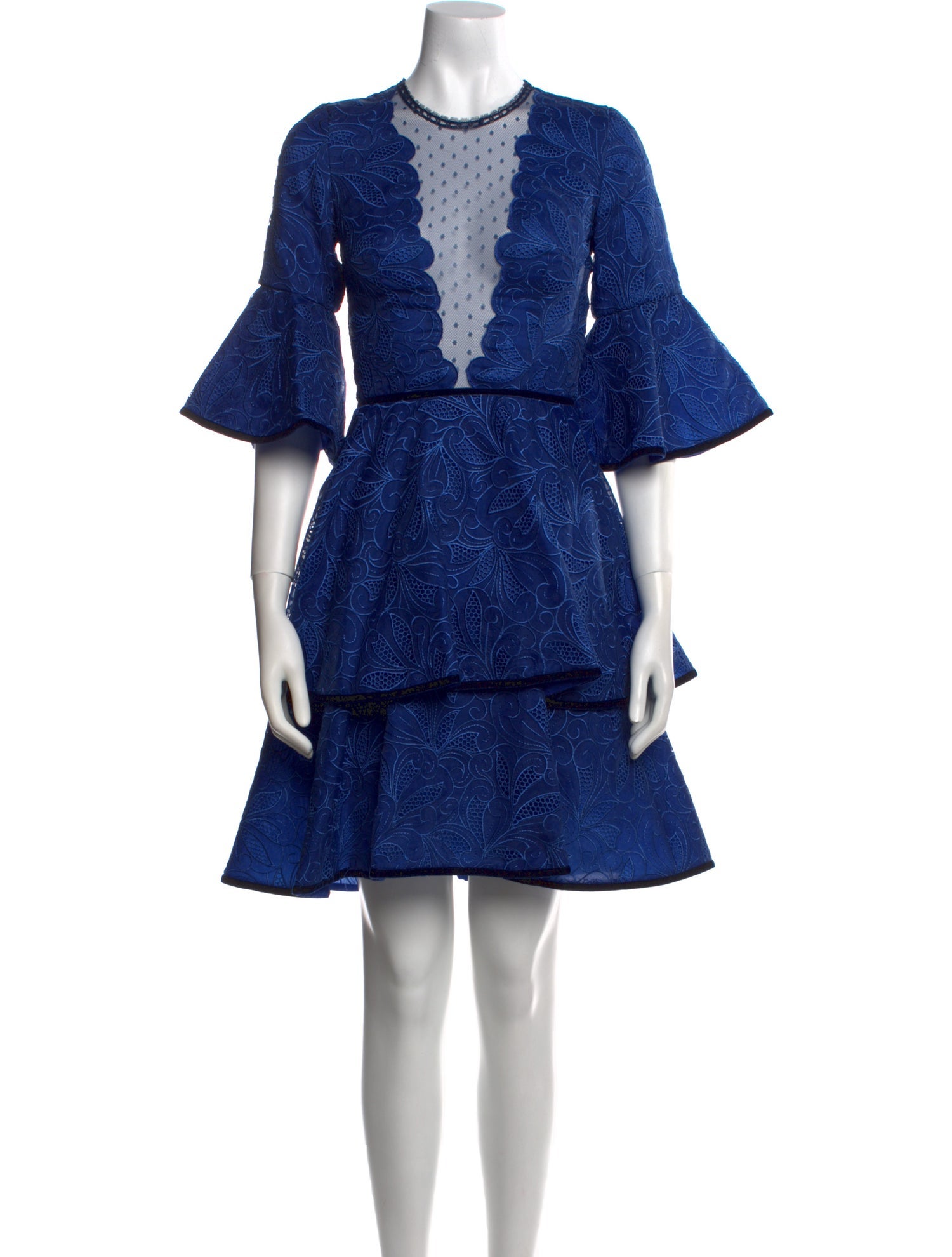 Costarellos Crew Neck Mini Dress