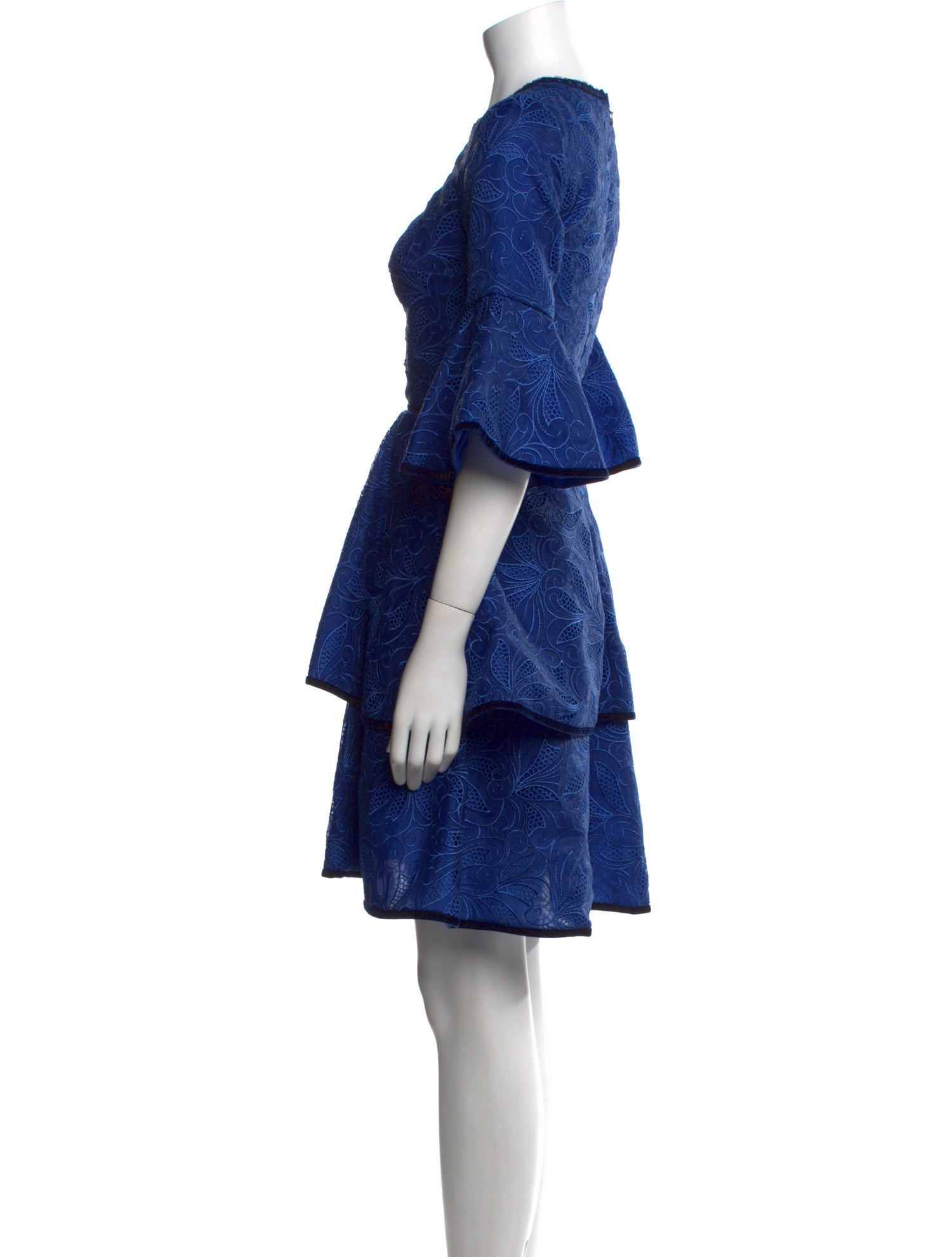 Costarellos Crew Neck Mini Dress