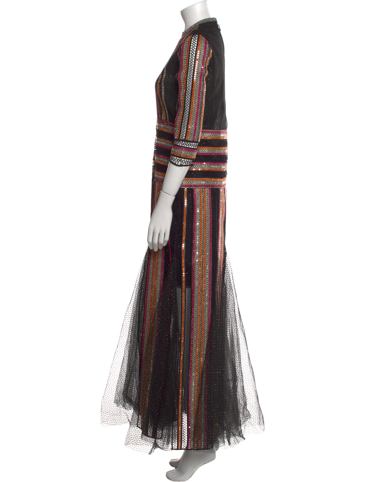 Costarellos Striped Mini Dress