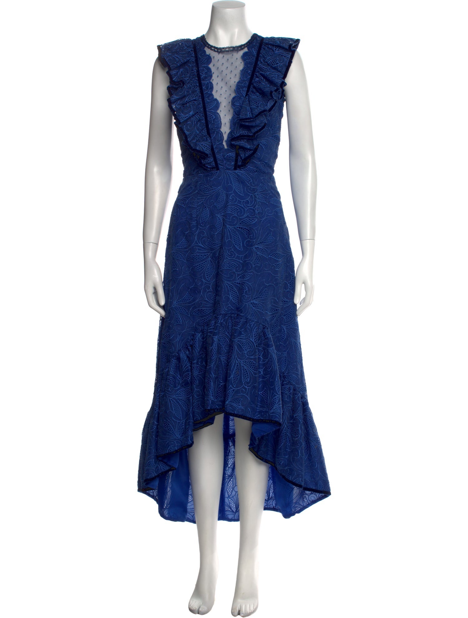 Costarellos Crew Neck Long Dress