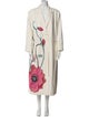 Costarellos Wool Floral Print Coat
