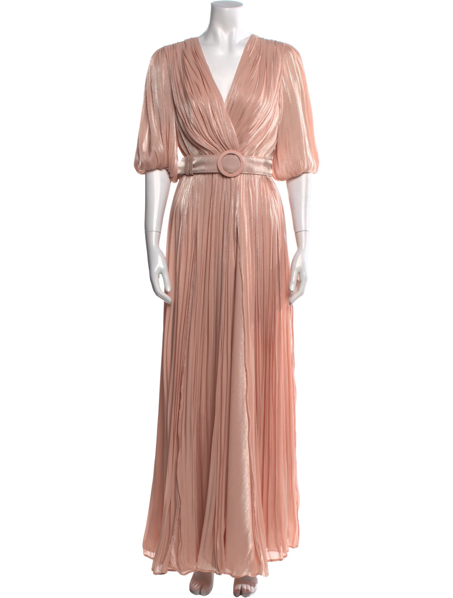 Costarellos V-Neck Long Dress