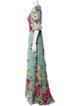 Costarellos Floral Print Long Dress
