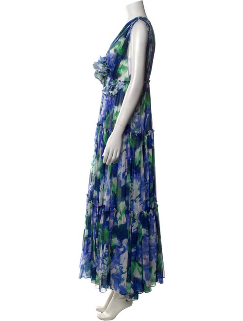 Costarellos Printed Long Dress
