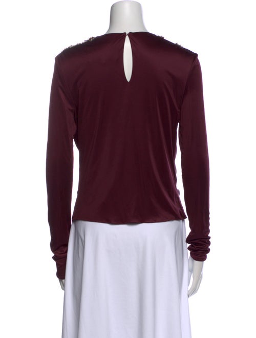 Costarellos V-Neck Long Sleeve Blouse