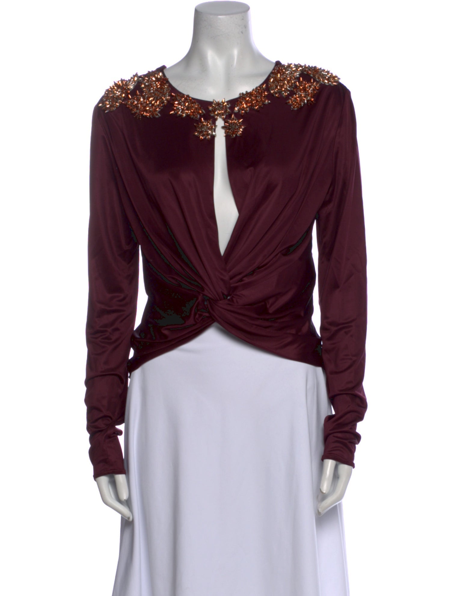 Costarellos V-Neck Long Sleeve Blouse w/ Tags