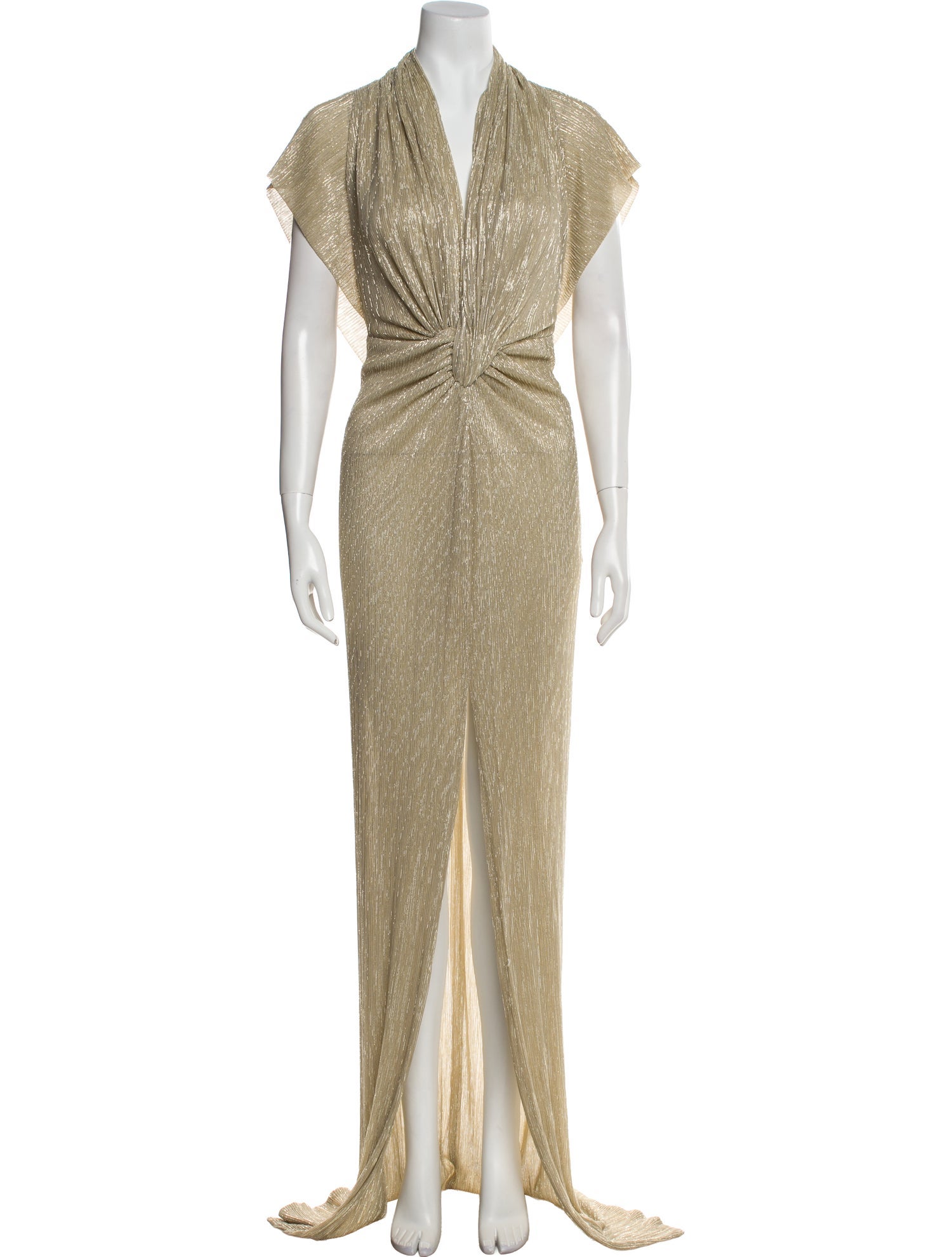 Costarellos V-Neck Long Dress