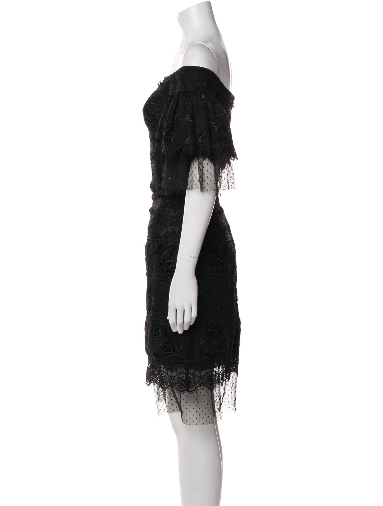 Costarellos Lace Knee-Length Dress