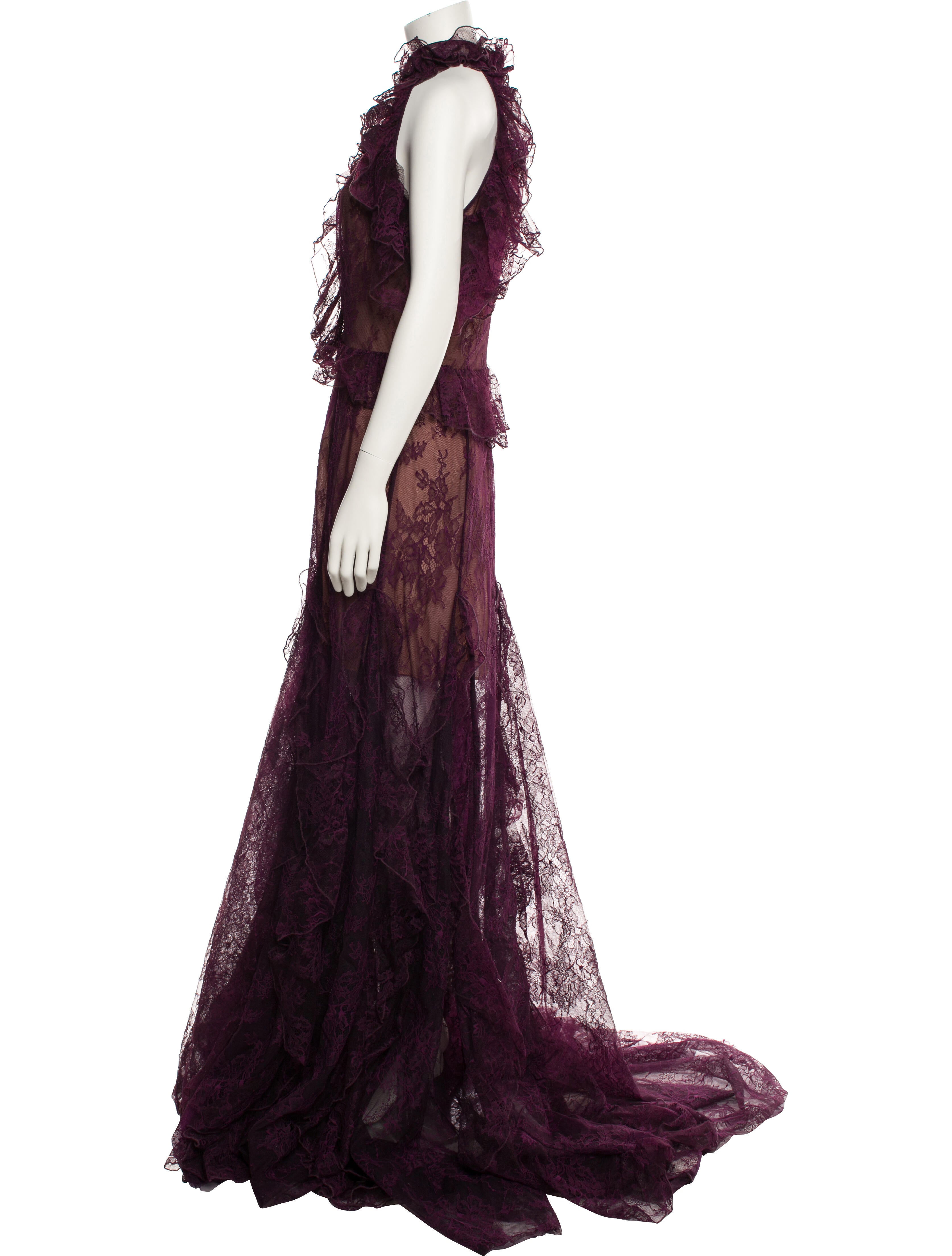 Costarellos Lace Long Dress