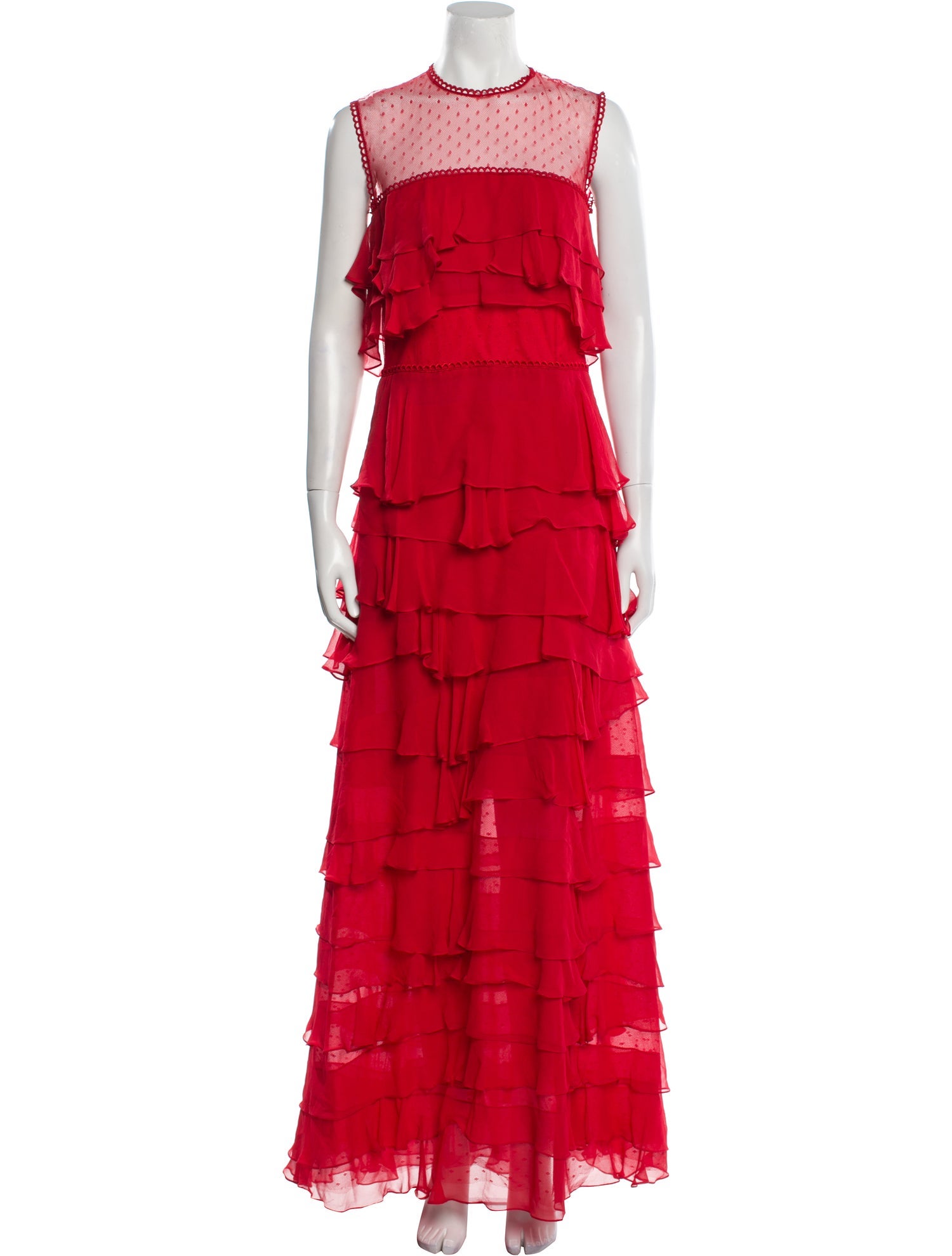 Costarellos Silk Long Dress