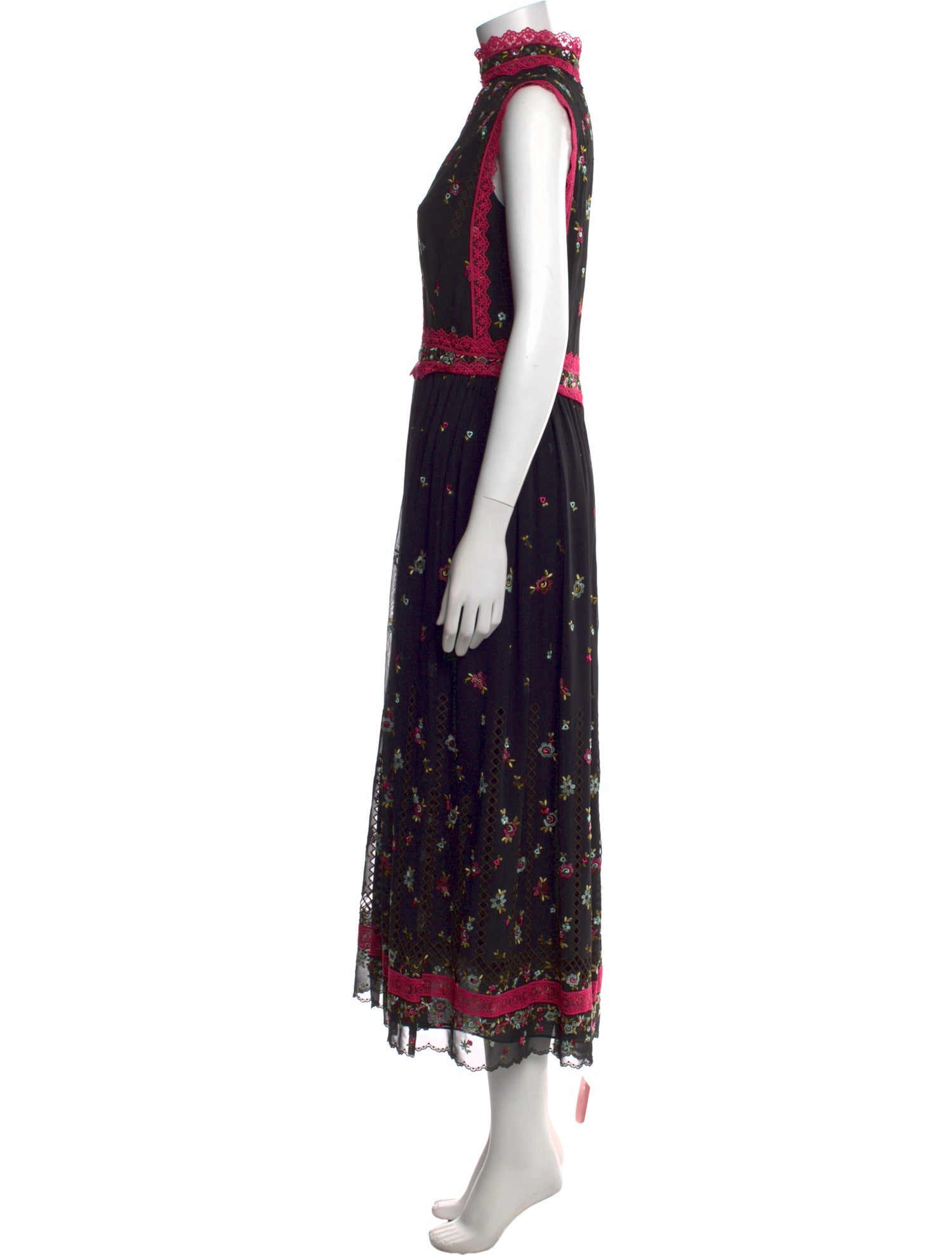 Costarellos Silk Long Dress