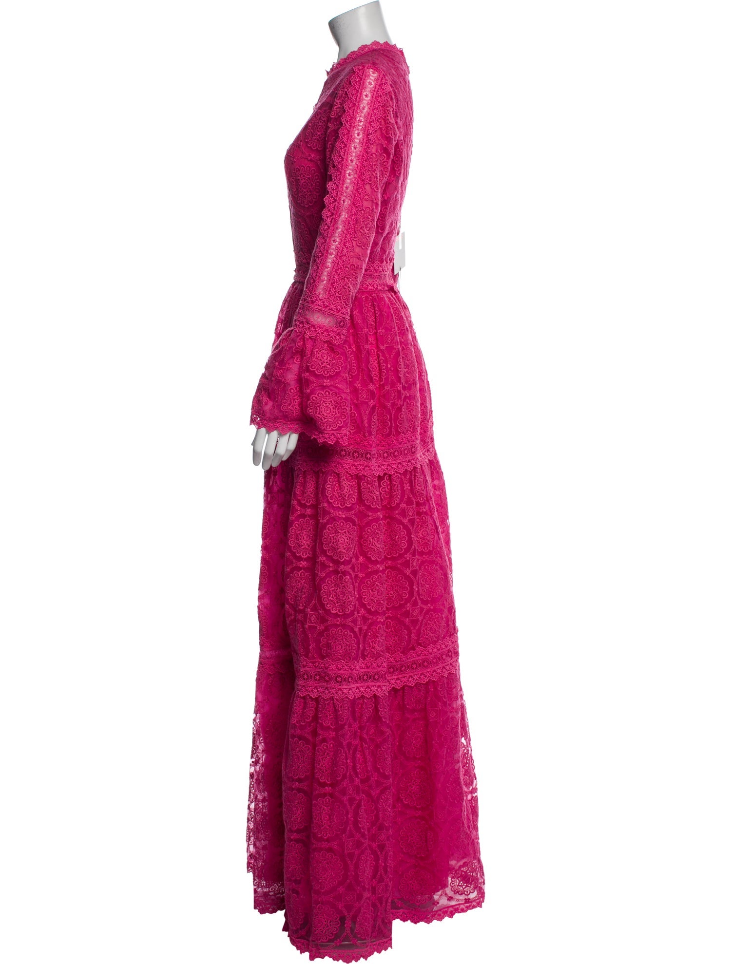 Costarellos Lace Pattern Long Dress w/ Tags