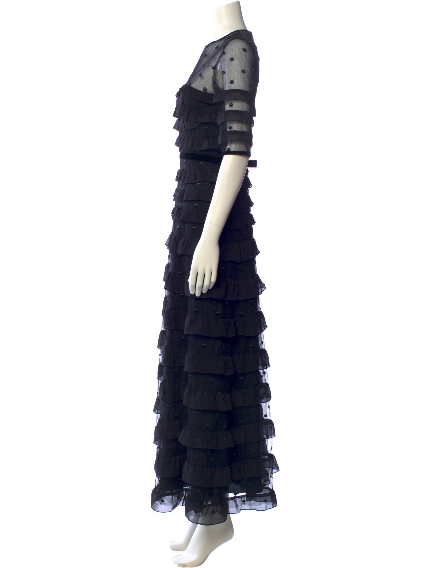 Costarellos Crew Neck Long Dress