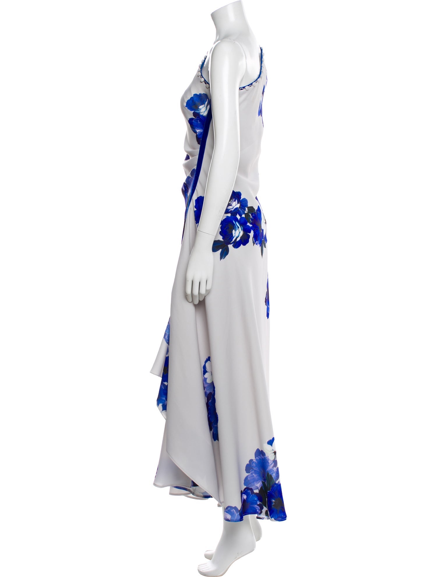 Costarellos Floral Print Long Dress
