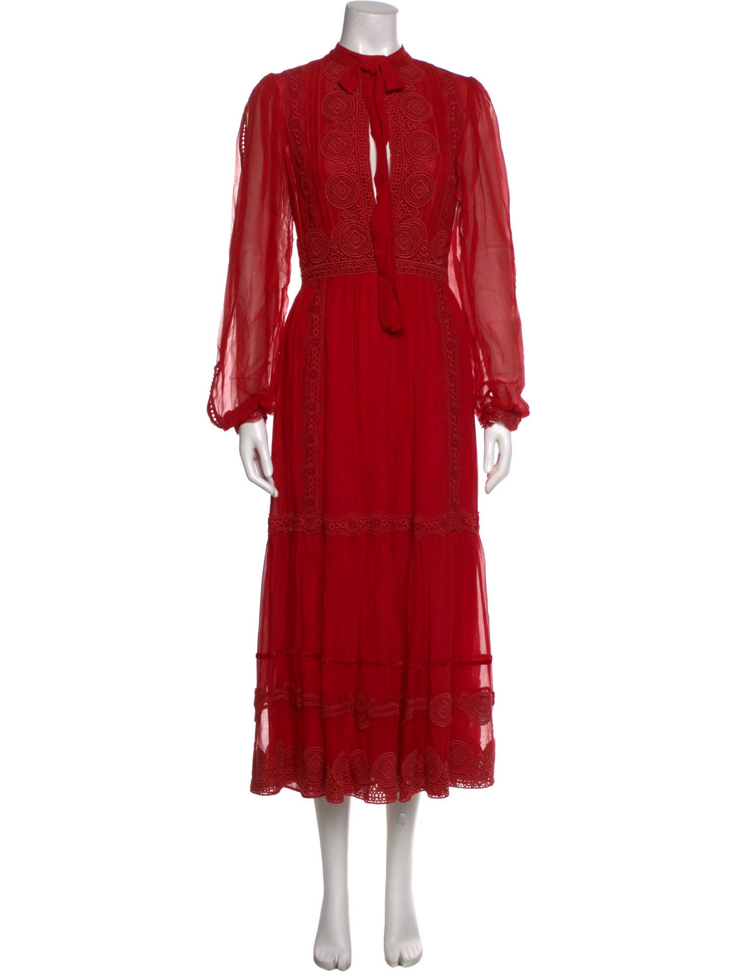 Costarellos Silk Long Dress w/ Tags