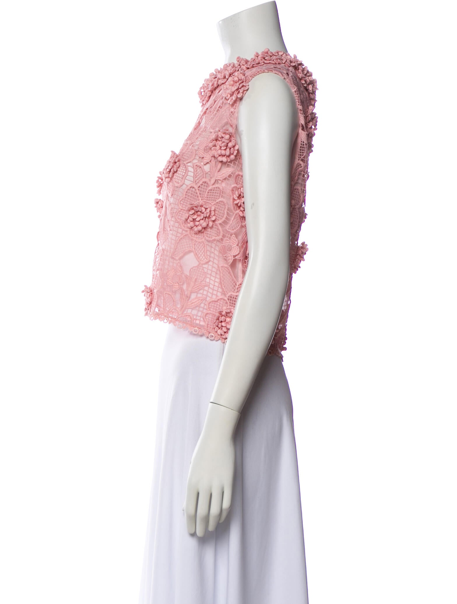 Costarellos Floral Print Crew Neck Top