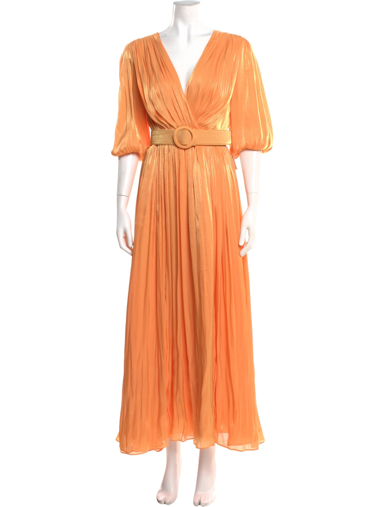 Costarellos V-Neck Long Dress