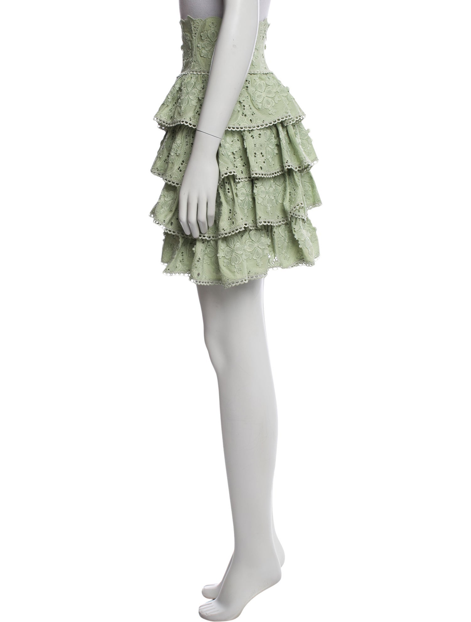 Costarellos Floral Print Strapless Top