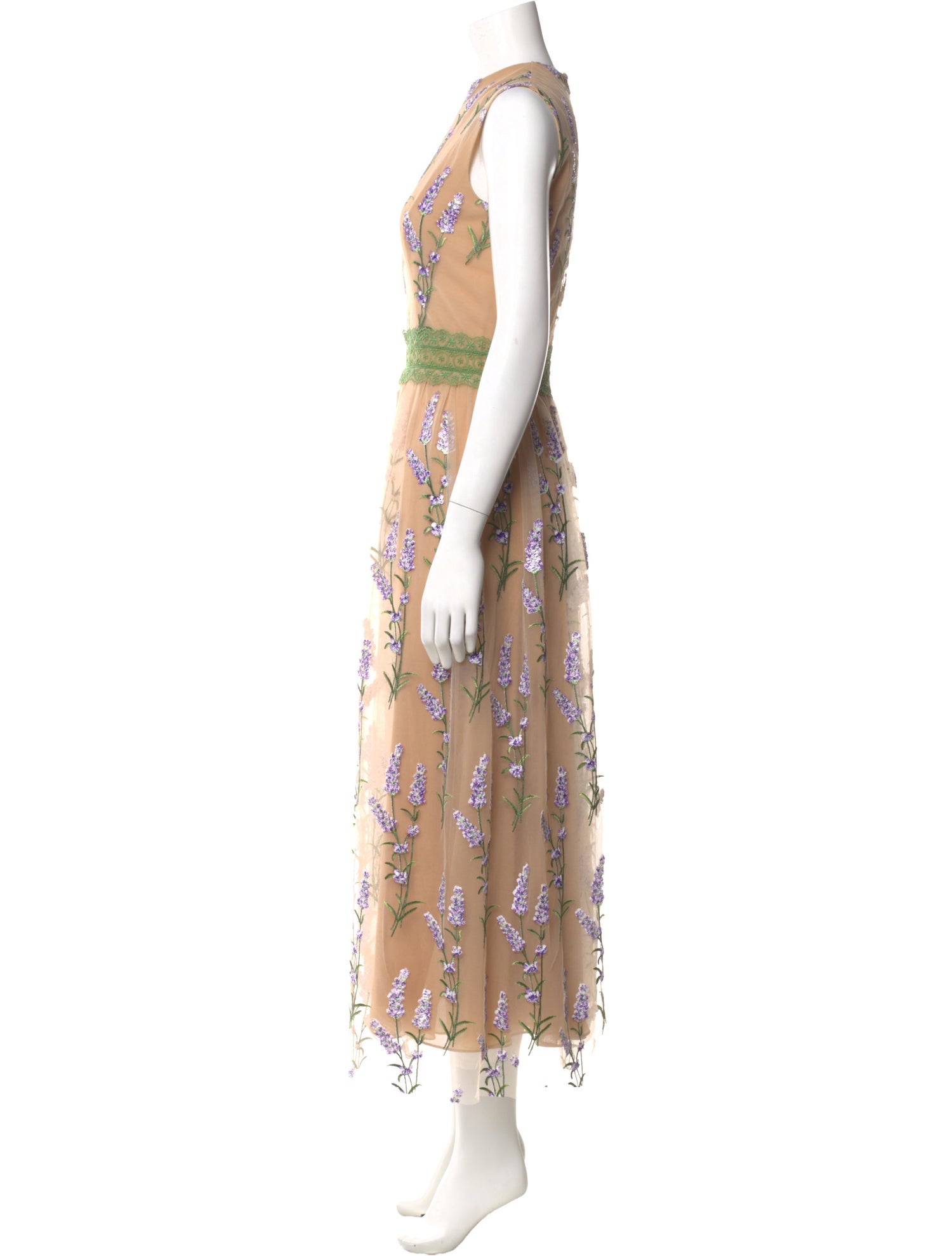 Costarellos Floral Print Long Dress w/ Tags