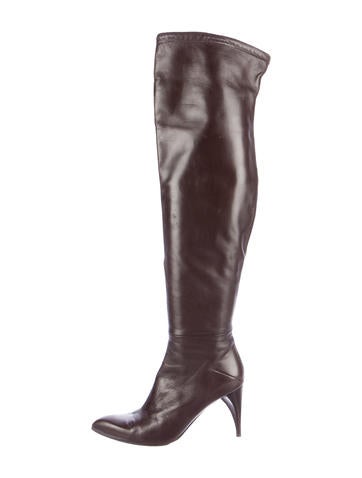 Costume National Over-The-Knee Leather Boots