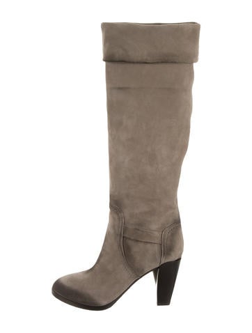 Costume National Suede Knee-High Boots