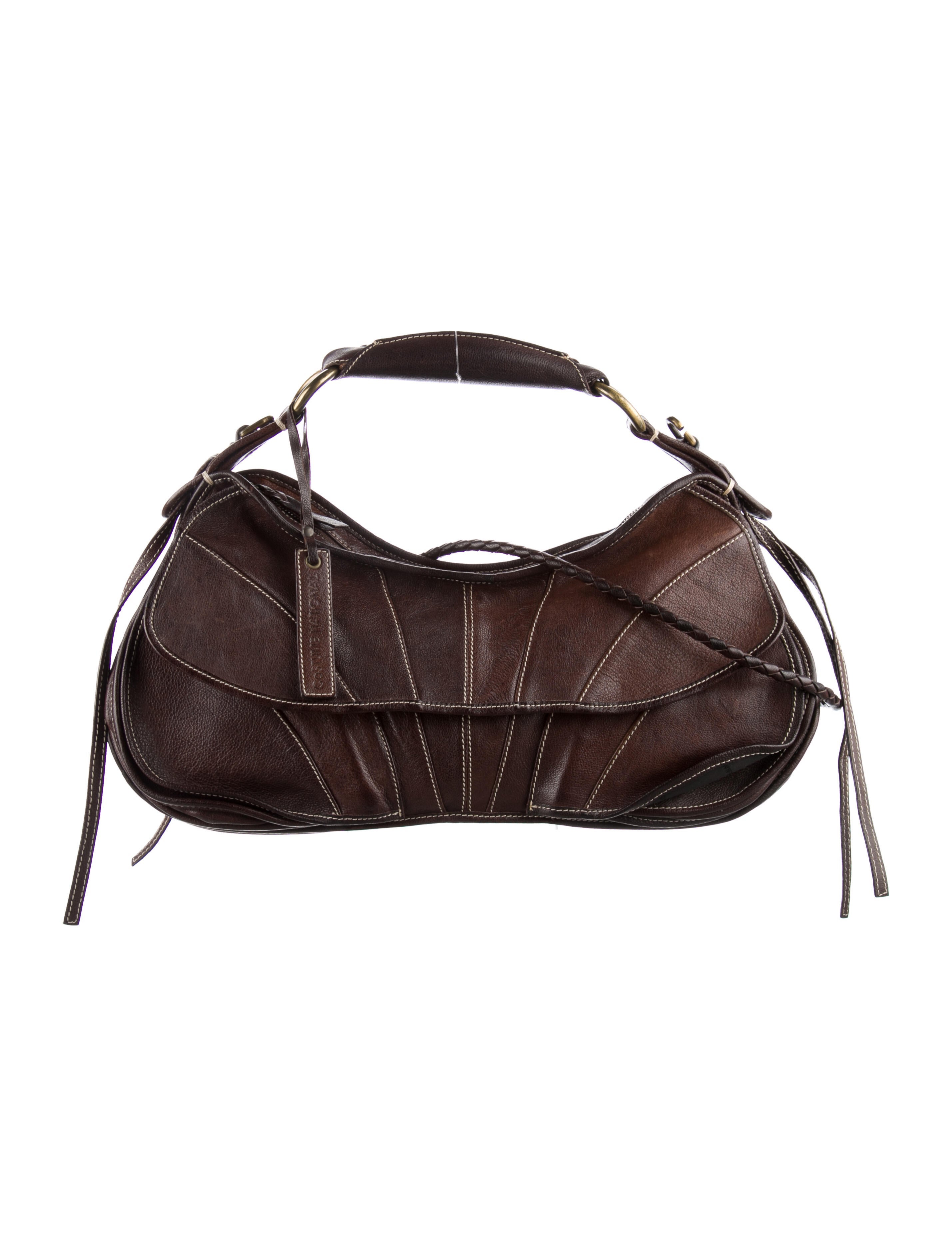 Costume National Leather Handle Bag - Brown Handle Bags, Handbags