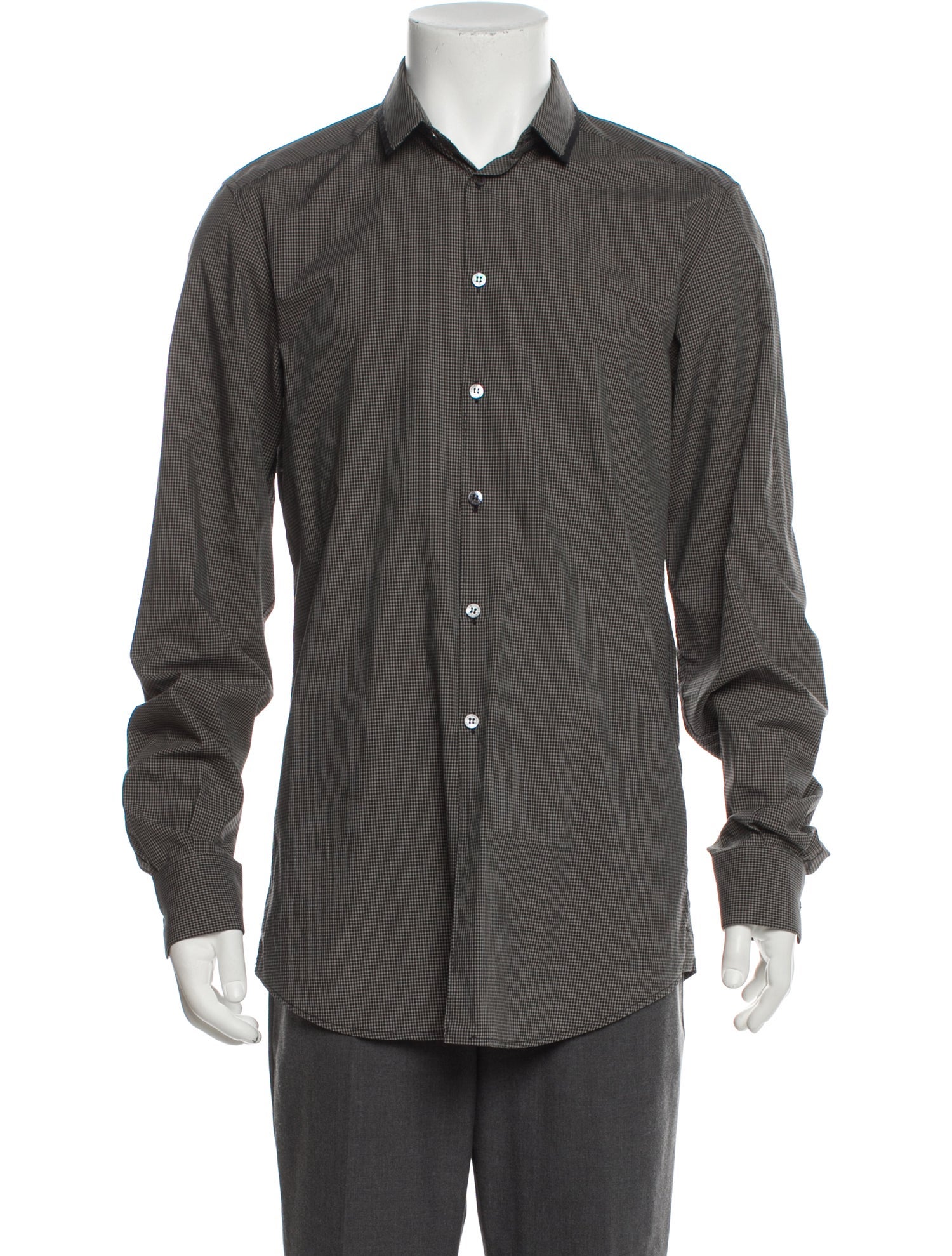Costume National 2010's Houndstooth Print Shirt
