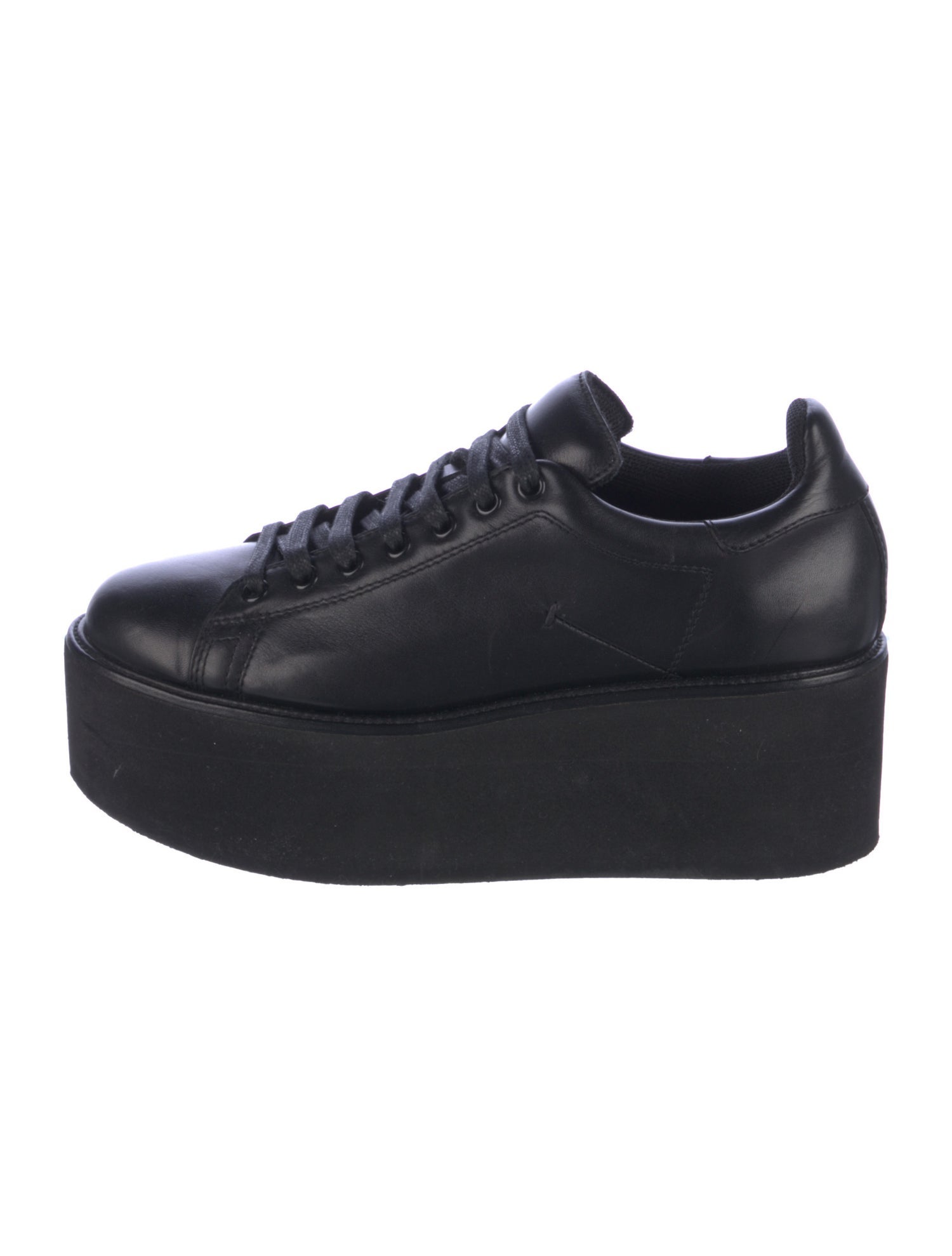 Costume National Leather Wedge Sneakers
