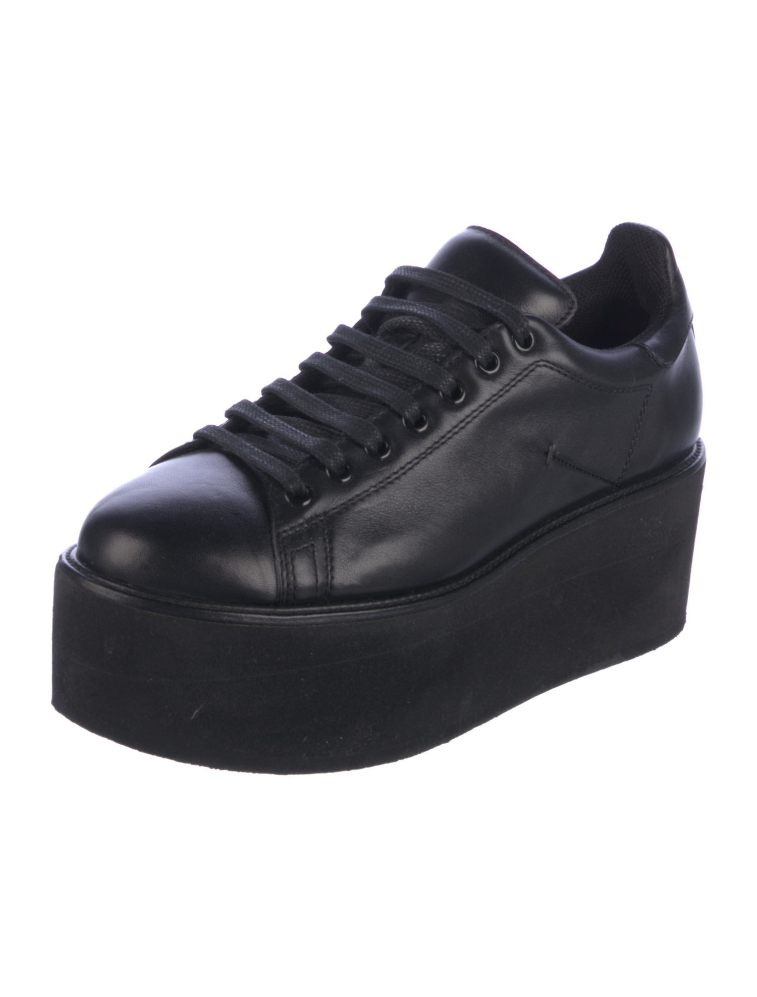 Costume National Leather Wedge Sneakers
