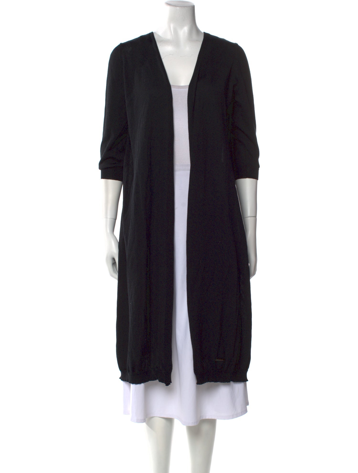 Costume National V-Neck Knee-Length Dress