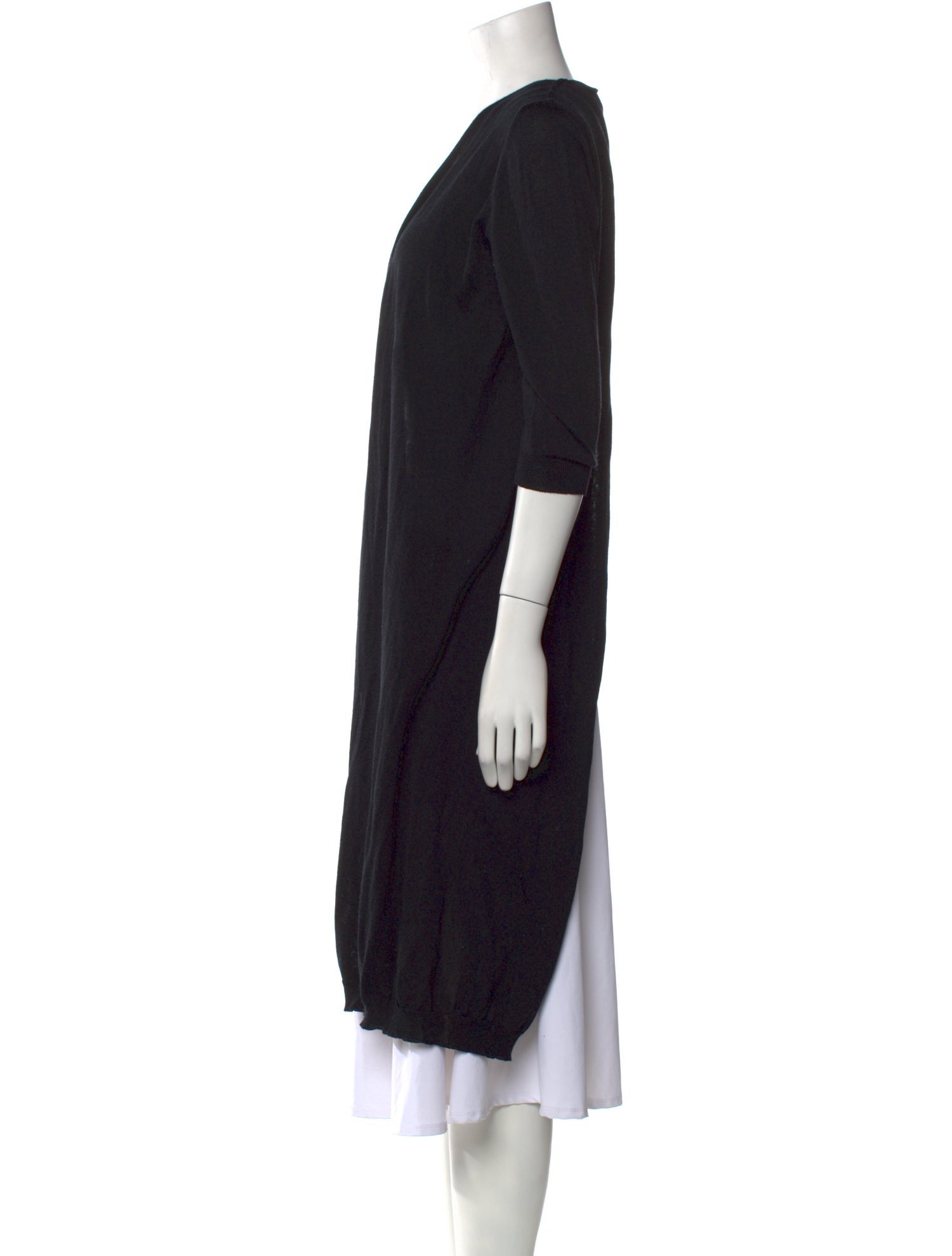 Costume National V-Neck Knee-Length Dress