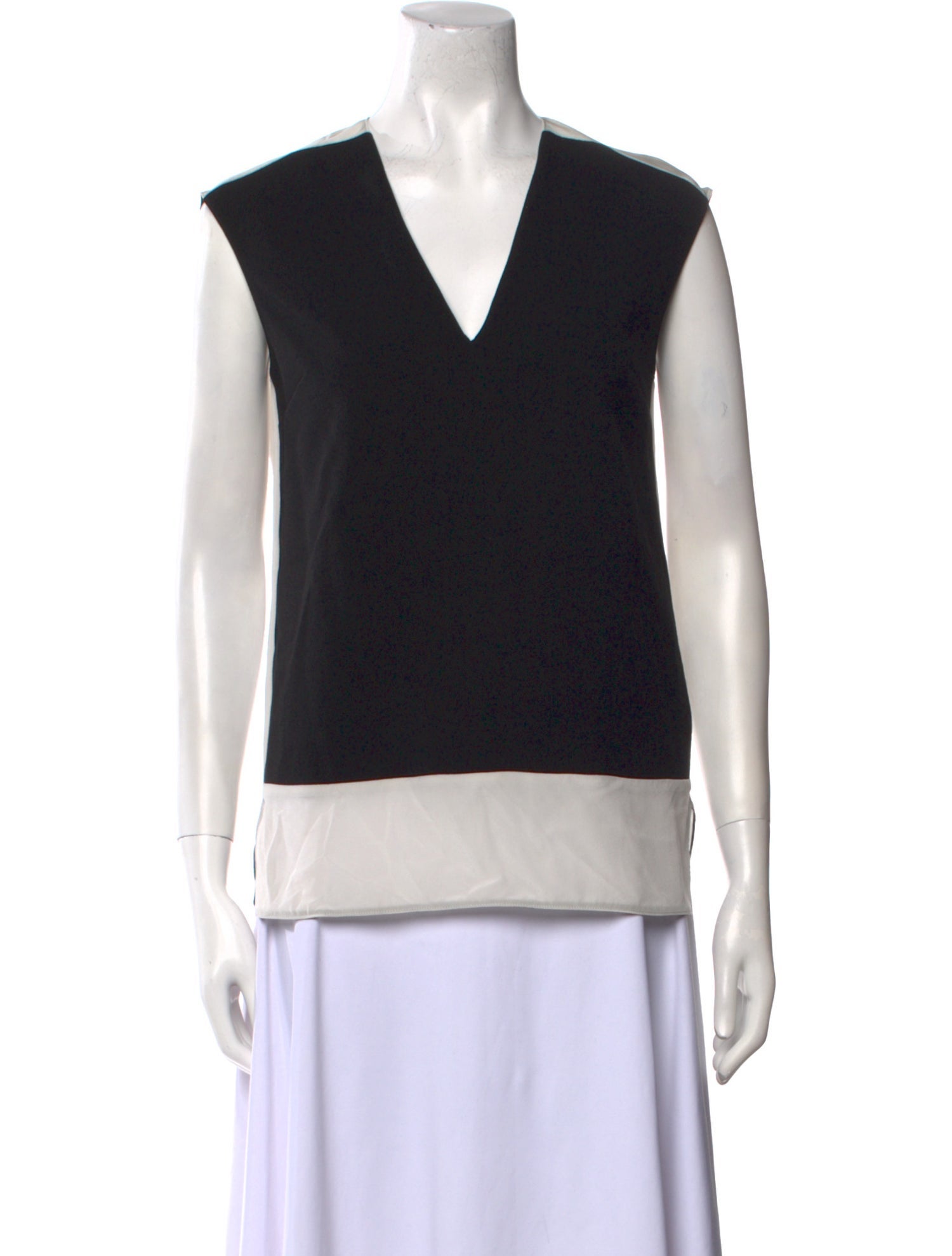 Costume National V-Neck Short Sleeve Top