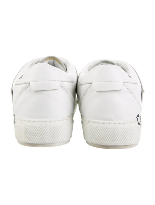 Costume National Leather Graphic Print Sneakers