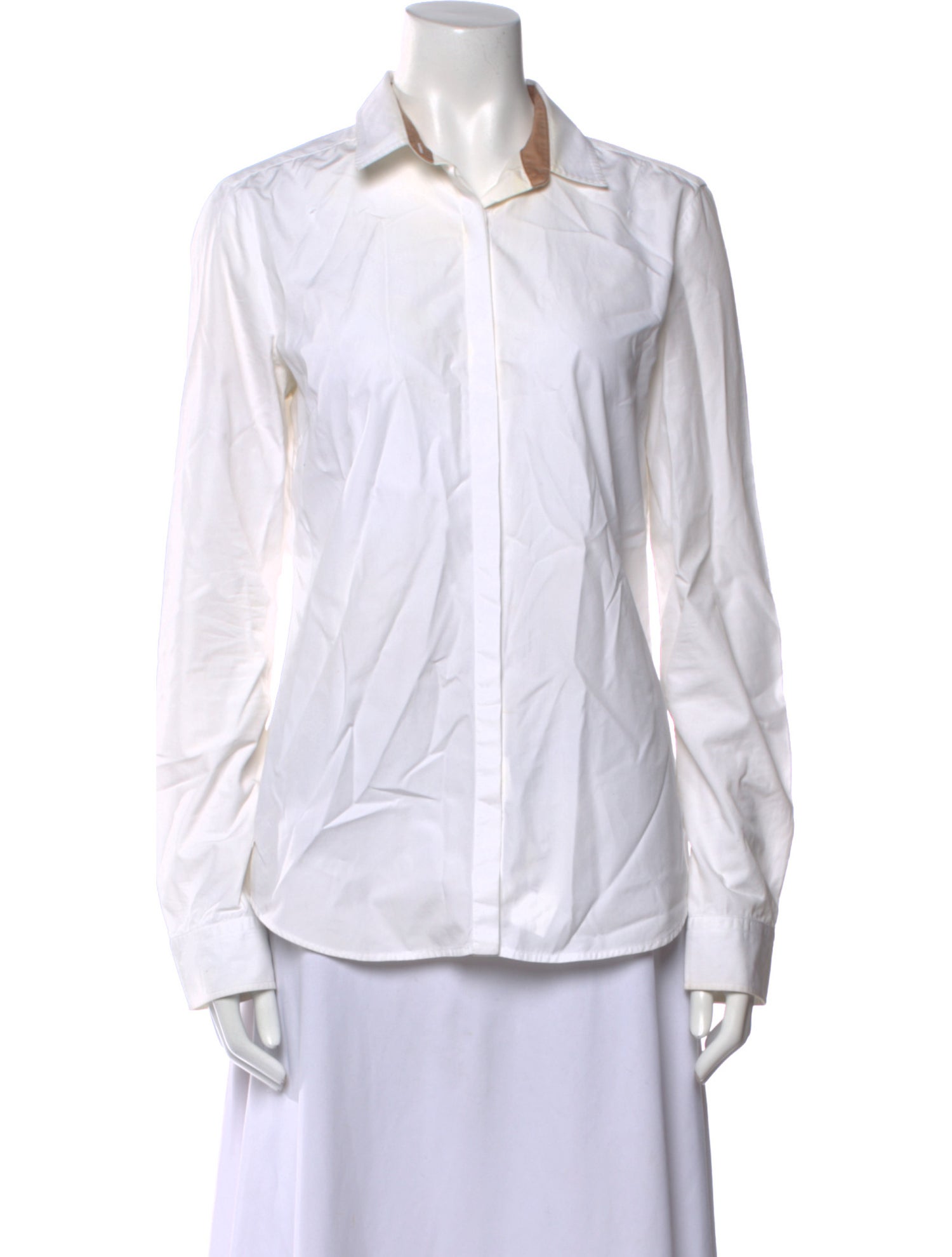 Costume National Long Sleeve Button-Up Top