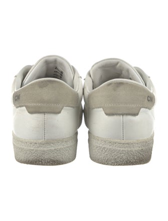 Costume National Leather Colorblock Pattern Sneakers