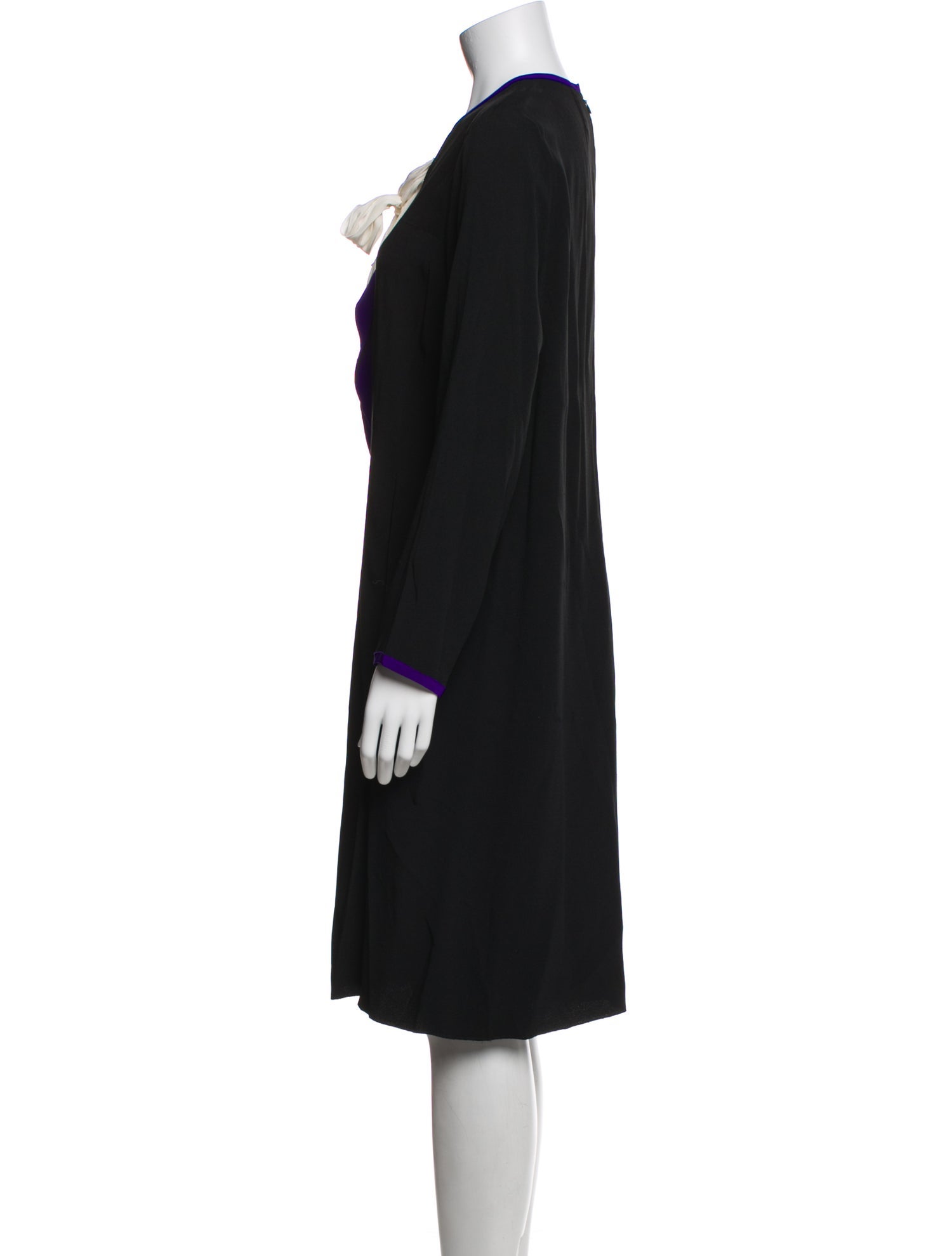 Costume National V-Neck Knee-Length Dress
