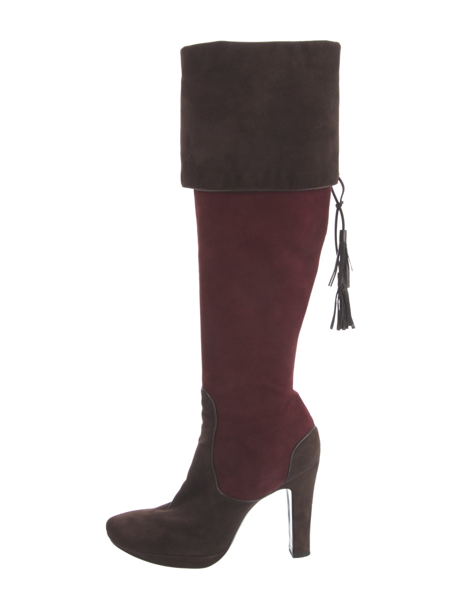 Costume National Suede Tassel Accents Boots
