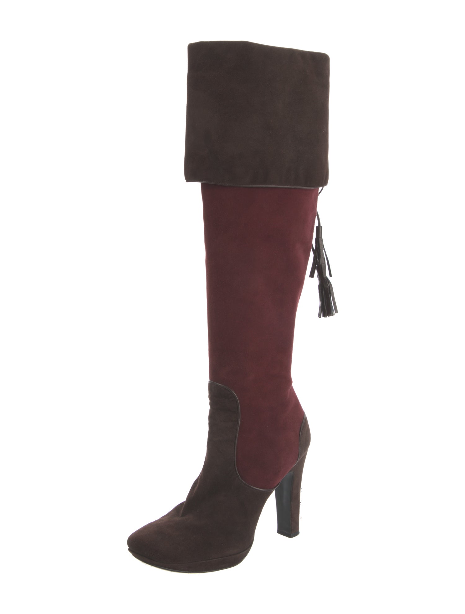 Costume National Suede Tassel Accents Boots