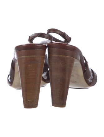 Costume National Leather Slingback Sandals