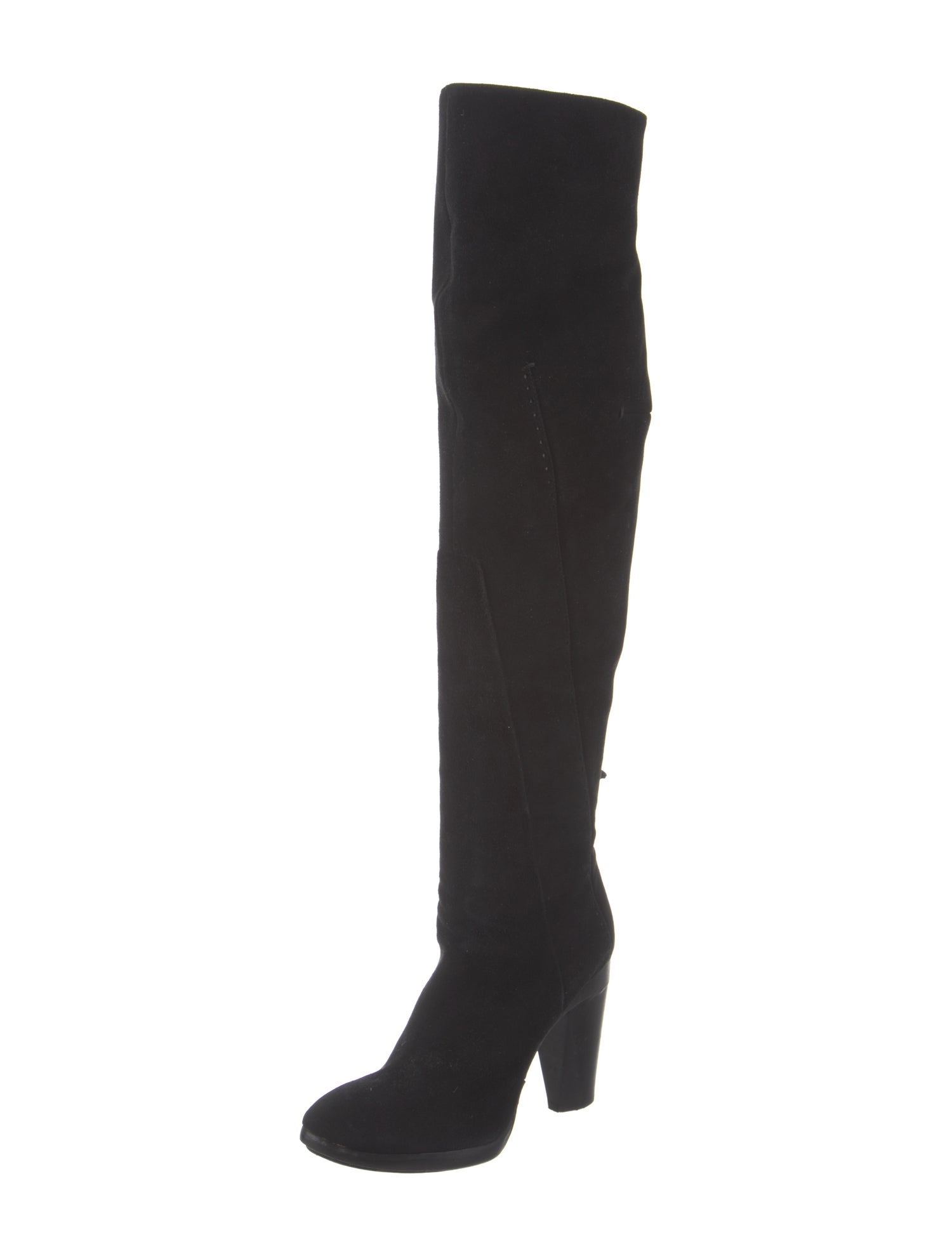 Costume National Suede Embroidered Accent Boots
