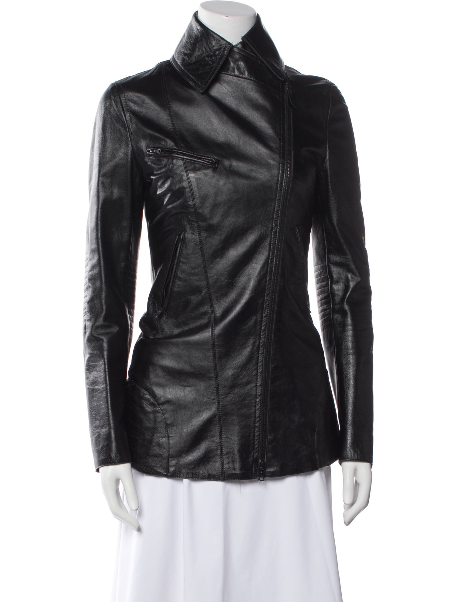 Costume National Leather Biker Jacket