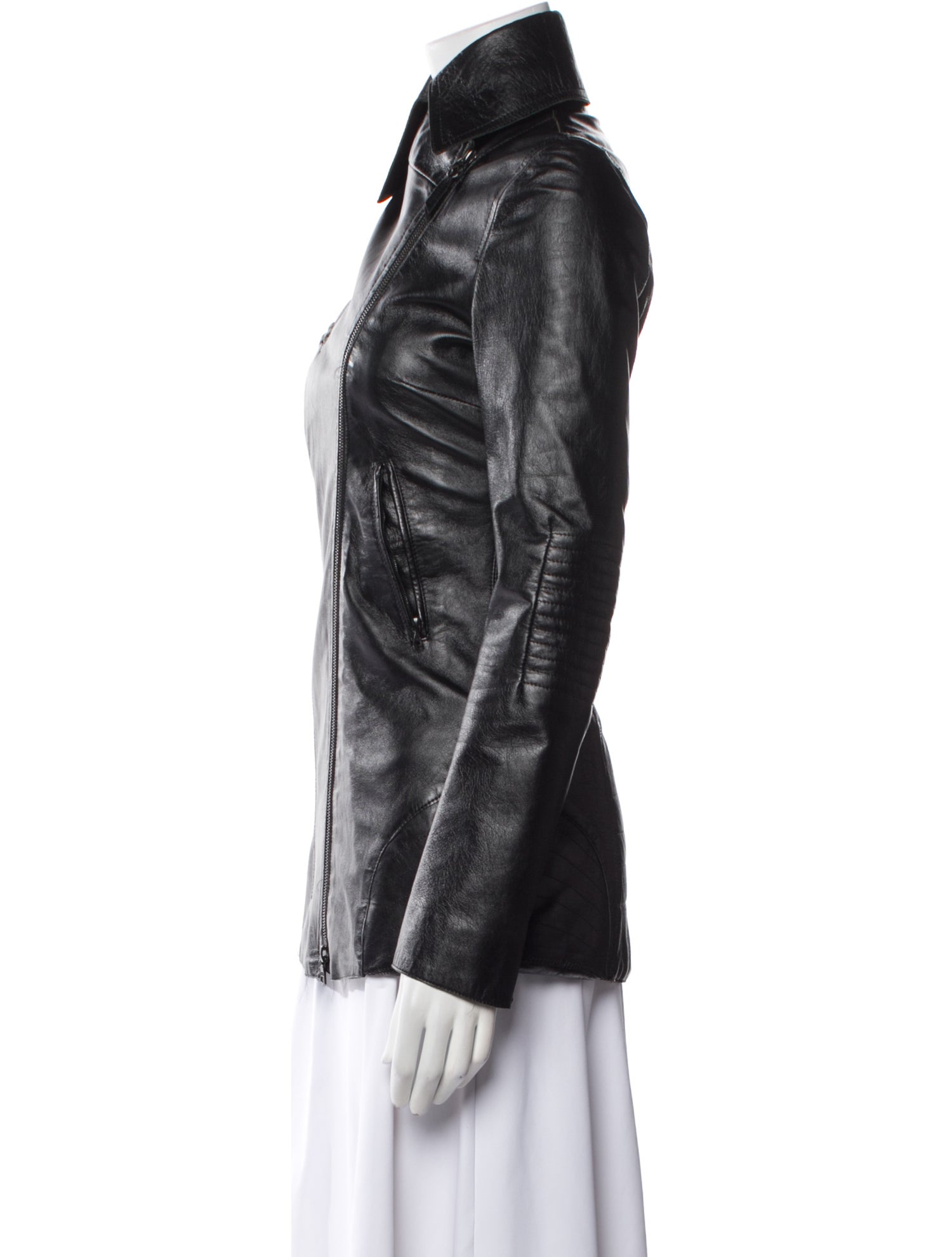 Costume National Leather Biker Jacket