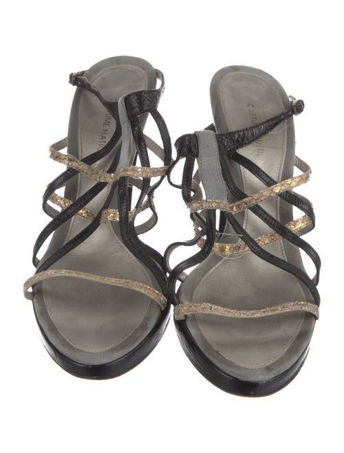 Costume National Leather Gladiator Sandals