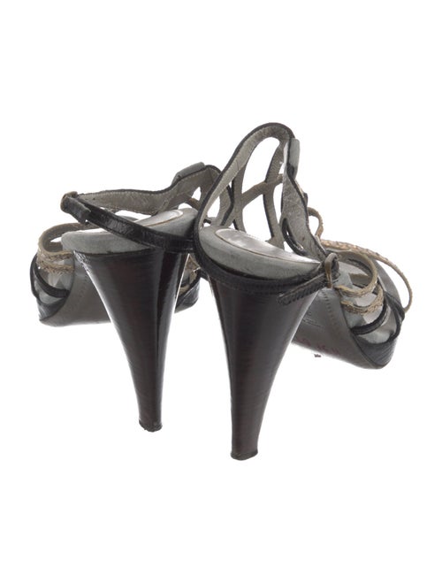 Costume National Leather Gladiator Sandals