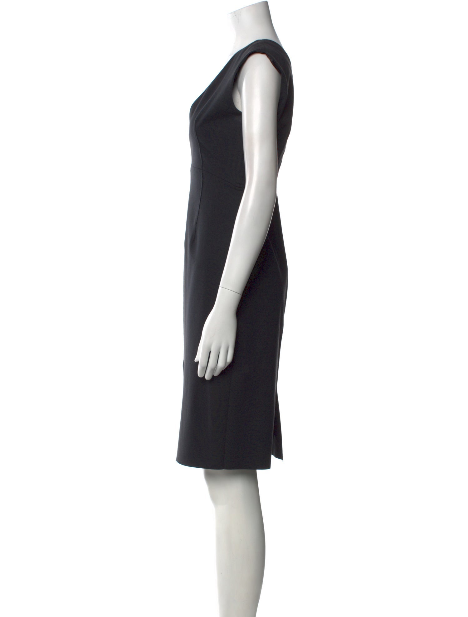 Costume National V-Neck Knee-Length Dress
