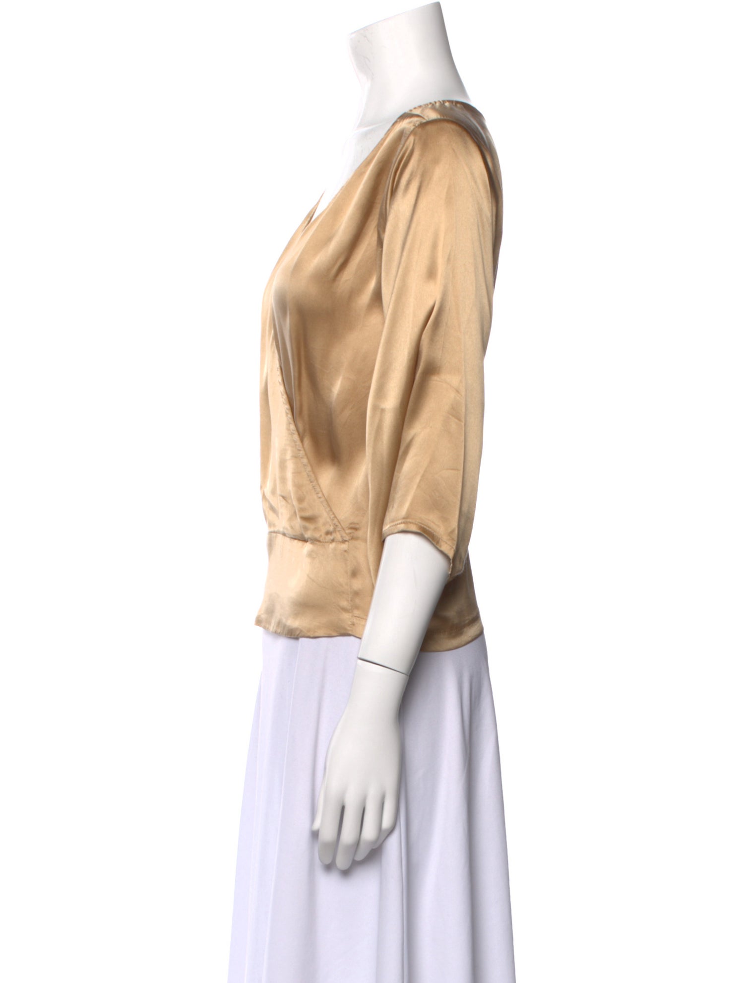 Costume National Silk V-Neck Blouse
