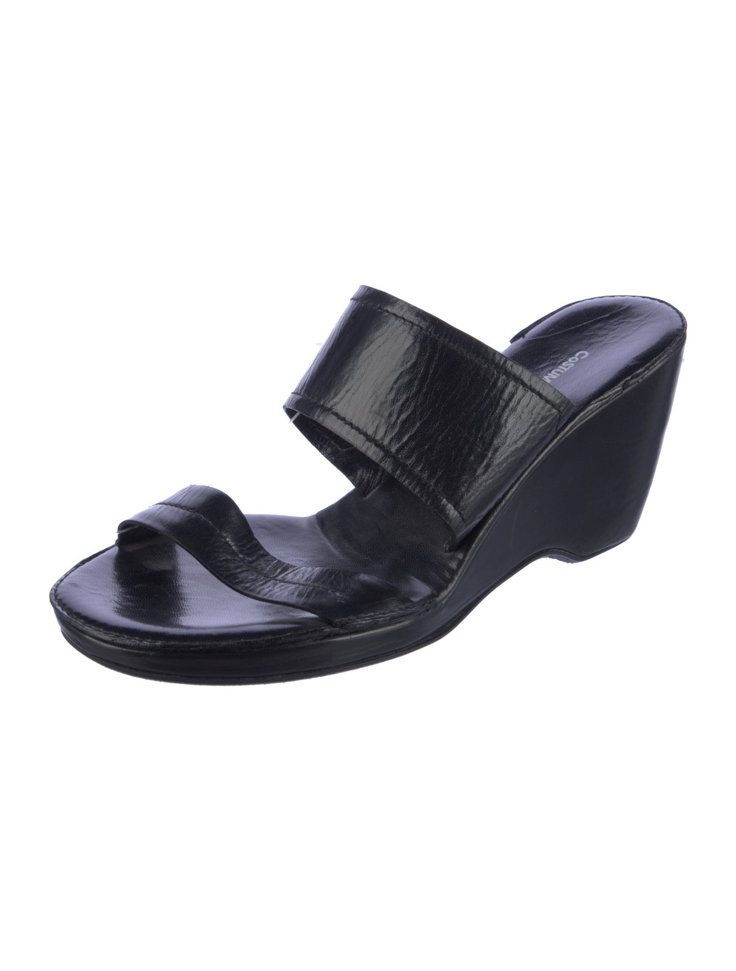 Costume National Leather Slides